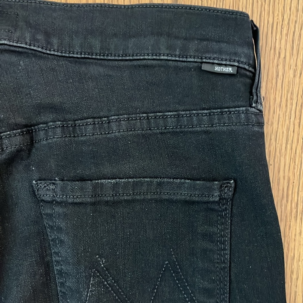 MOTHER The Mid Rise Dazzler Ankle Jeans Not Guilty Black Size 30 - Picture 5 of 9
